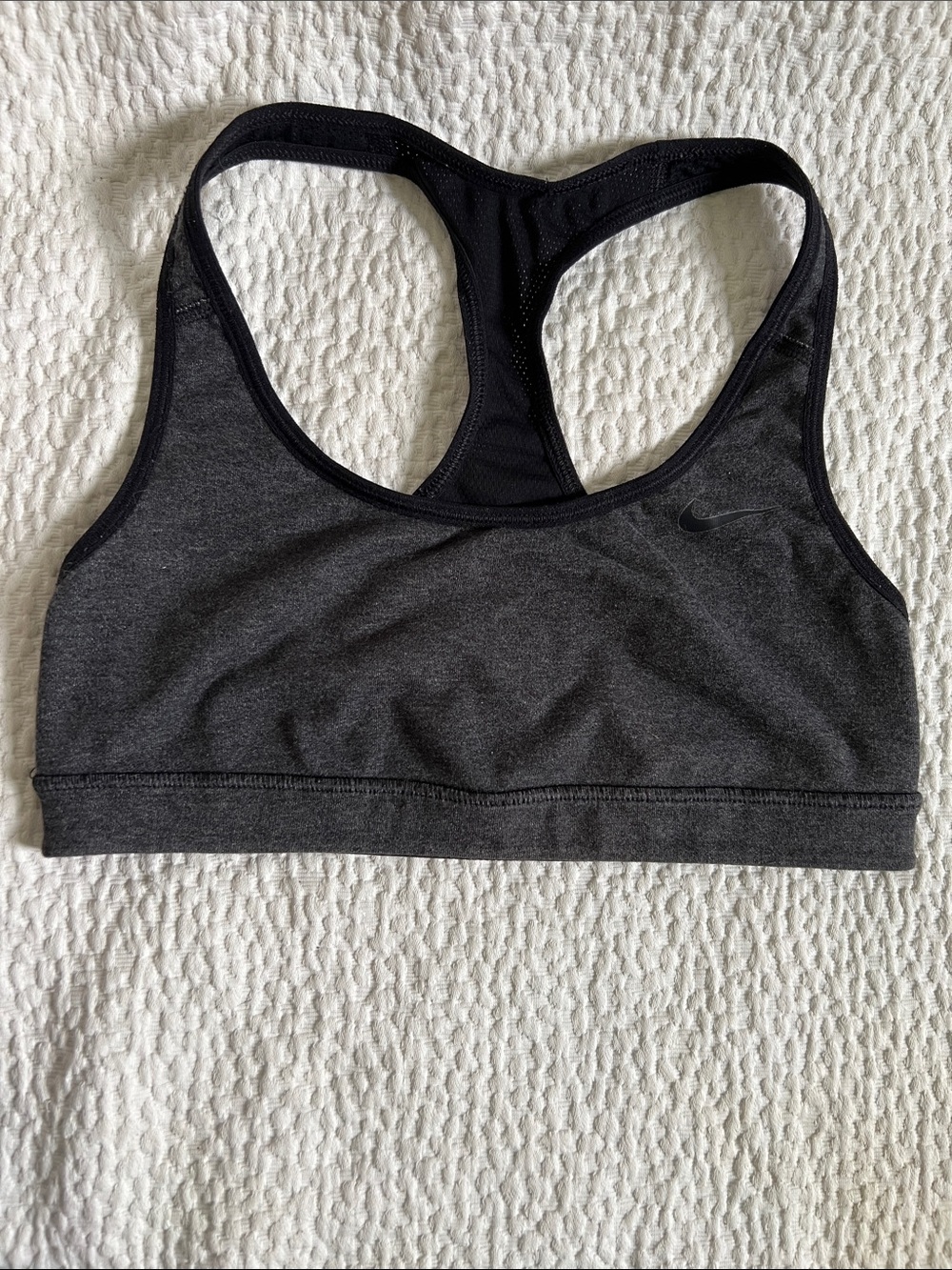 Nike Charcoal and Black Racerback Sports Bra